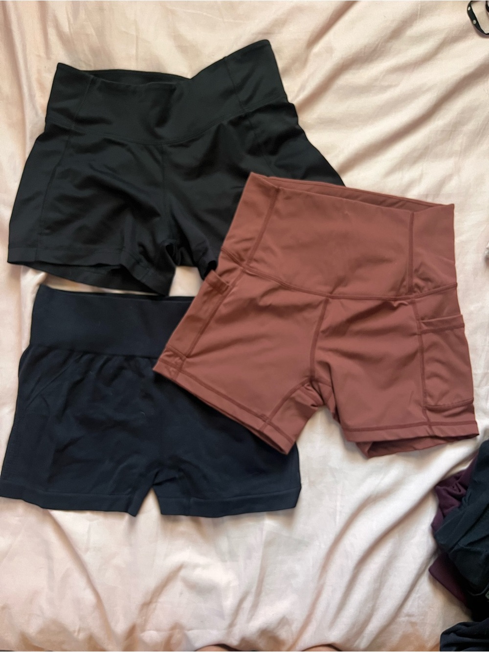 Set of 3 XS bike shorts